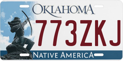 OK license plate 773ZKJ