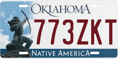 OK license plate 773ZKT