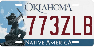 OK license plate 773ZLB
