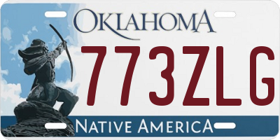 OK license plate 773ZLG