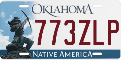 OK license plate 773ZLP