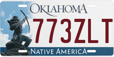 OK license plate 773ZLT