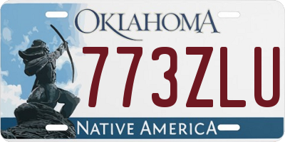 OK license plate 773ZLU