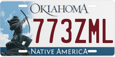 OK license plate 773ZML