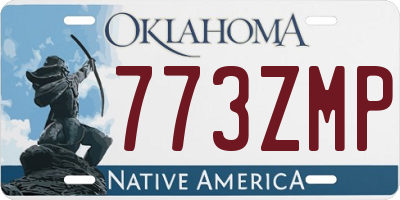 OK license plate 773ZMP