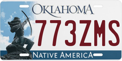 OK license plate 773ZMS