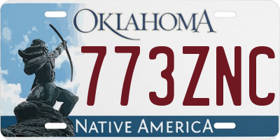 OK license plate 773ZNC