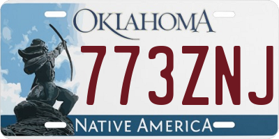 OK license plate 773ZNJ
