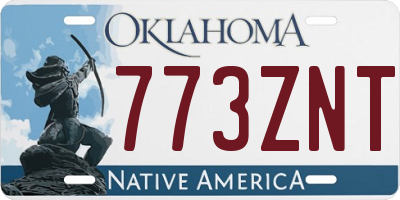 OK license plate 773ZNT