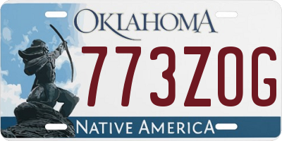 OK license plate 773ZOG