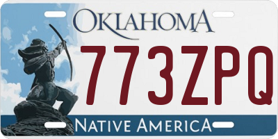 OK license plate 773ZPQ