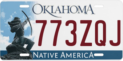 OK license plate 773ZQJ