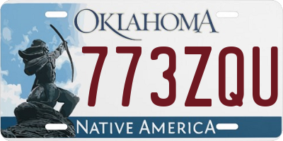 OK license plate 773ZQU