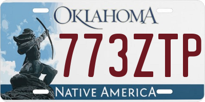 OK license plate 773ZTP