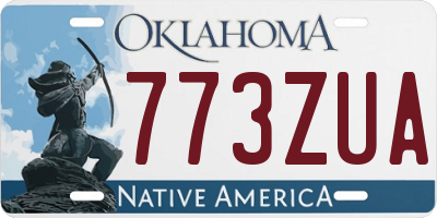 OK license plate 773ZUA