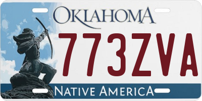 OK license plate 773ZVA
