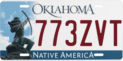 OK license plate 773ZVT