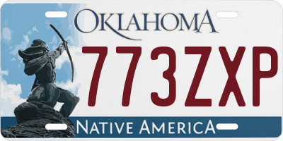 OK license plate 773ZXP