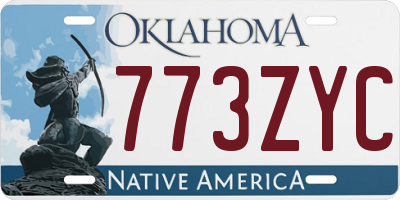 OK license plate 773ZYC