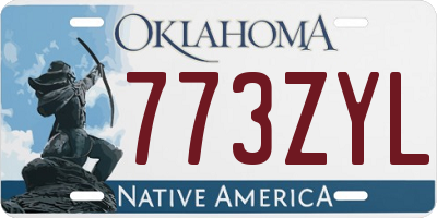 OK license plate 773ZYL