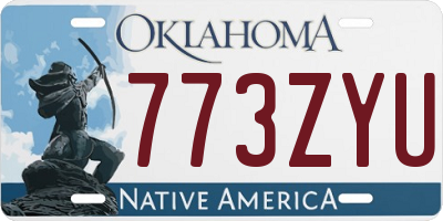 OK license plate 773ZYU
