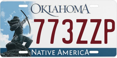 OK license plate 773ZZP