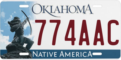 OK license plate 774AAC