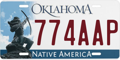 OK license plate 774AAP