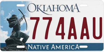 OK license plate 774AAU