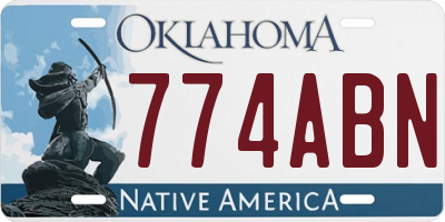 OK license plate 774ABN