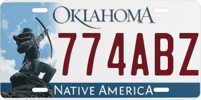OK license plate 774ABZ