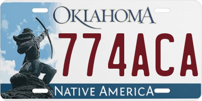 OK license plate 774ACA