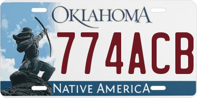 OK license plate 774ACB