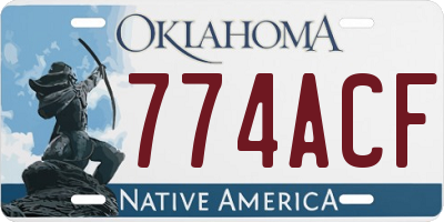 OK license plate 774ACF