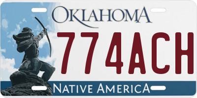 OK license plate 774ACH
