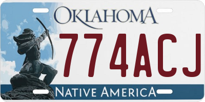 OK license plate 774ACJ
