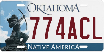 OK license plate 774ACL