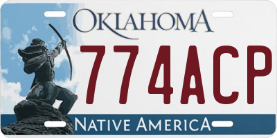 OK license plate 774ACP