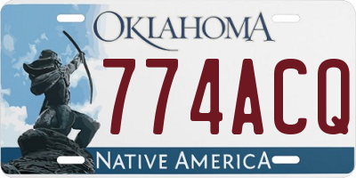 OK license plate 774ACQ