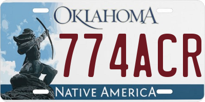 OK license plate 774ACR