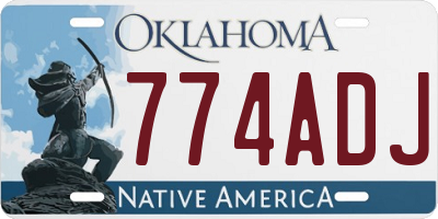 OK license plate 774ADJ