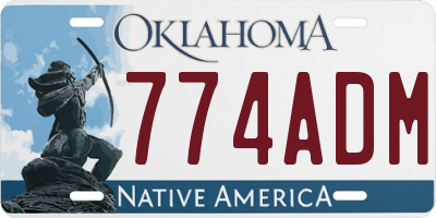 OK license plate 774ADM