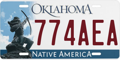 OK license plate 774AEA