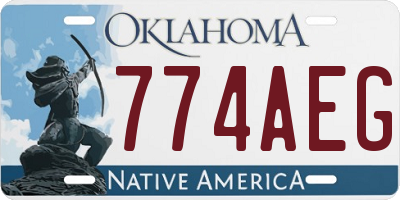 OK license plate 774AEG