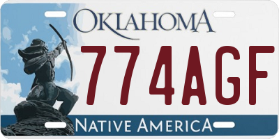 OK license plate 774AGF
