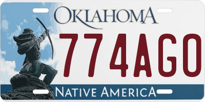 OK license plate 774AGO