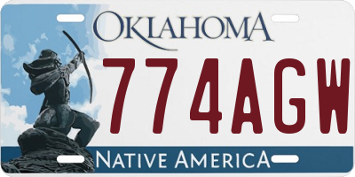 OK license plate 774AGW