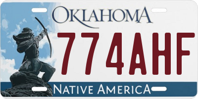 OK license plate 774AHF