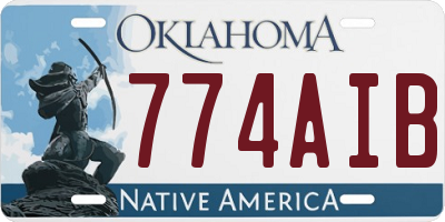 OK license plate 774AIB