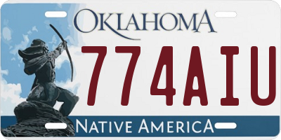 OK license plate 774AIU